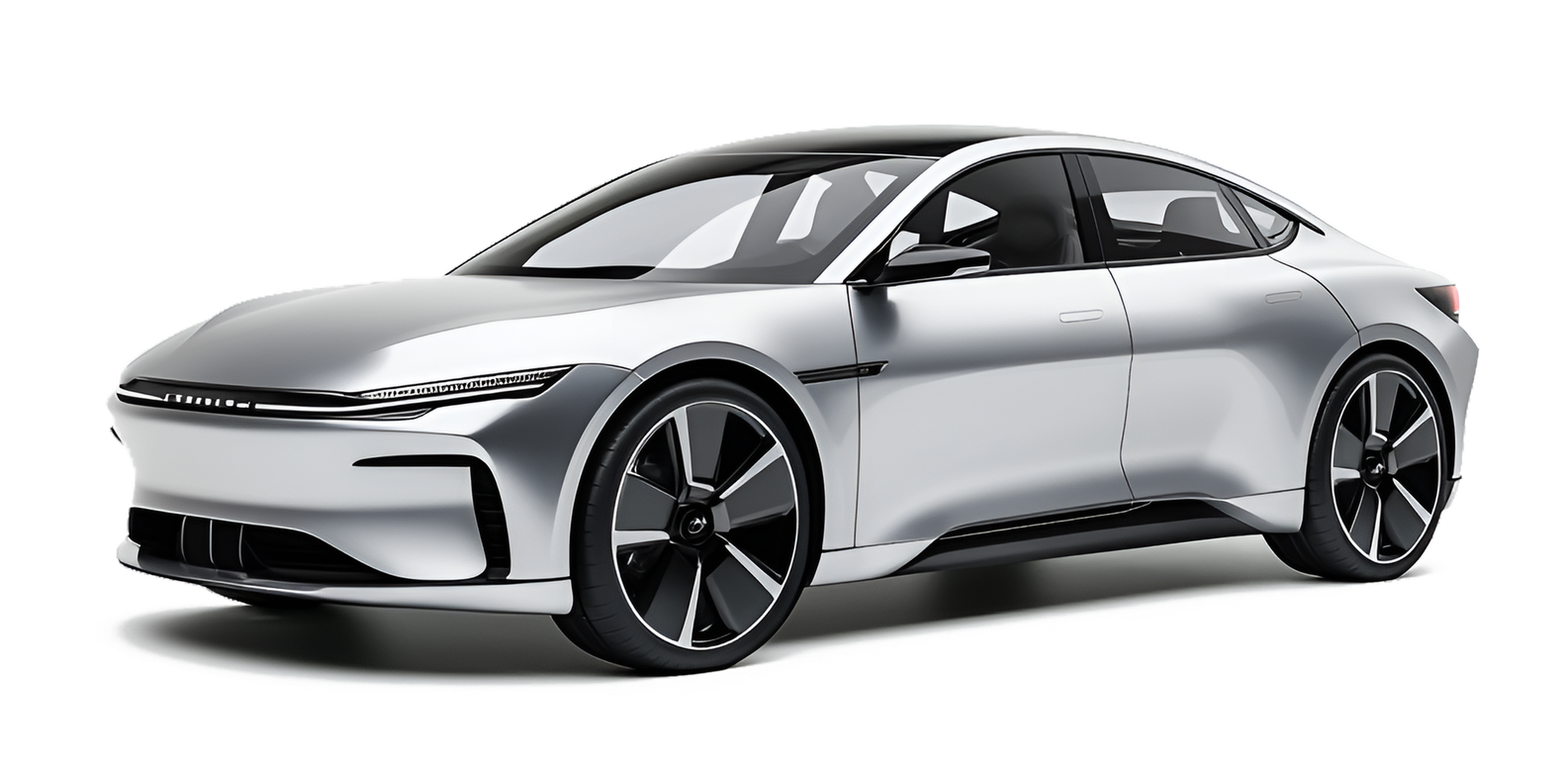 Une voiture grise.