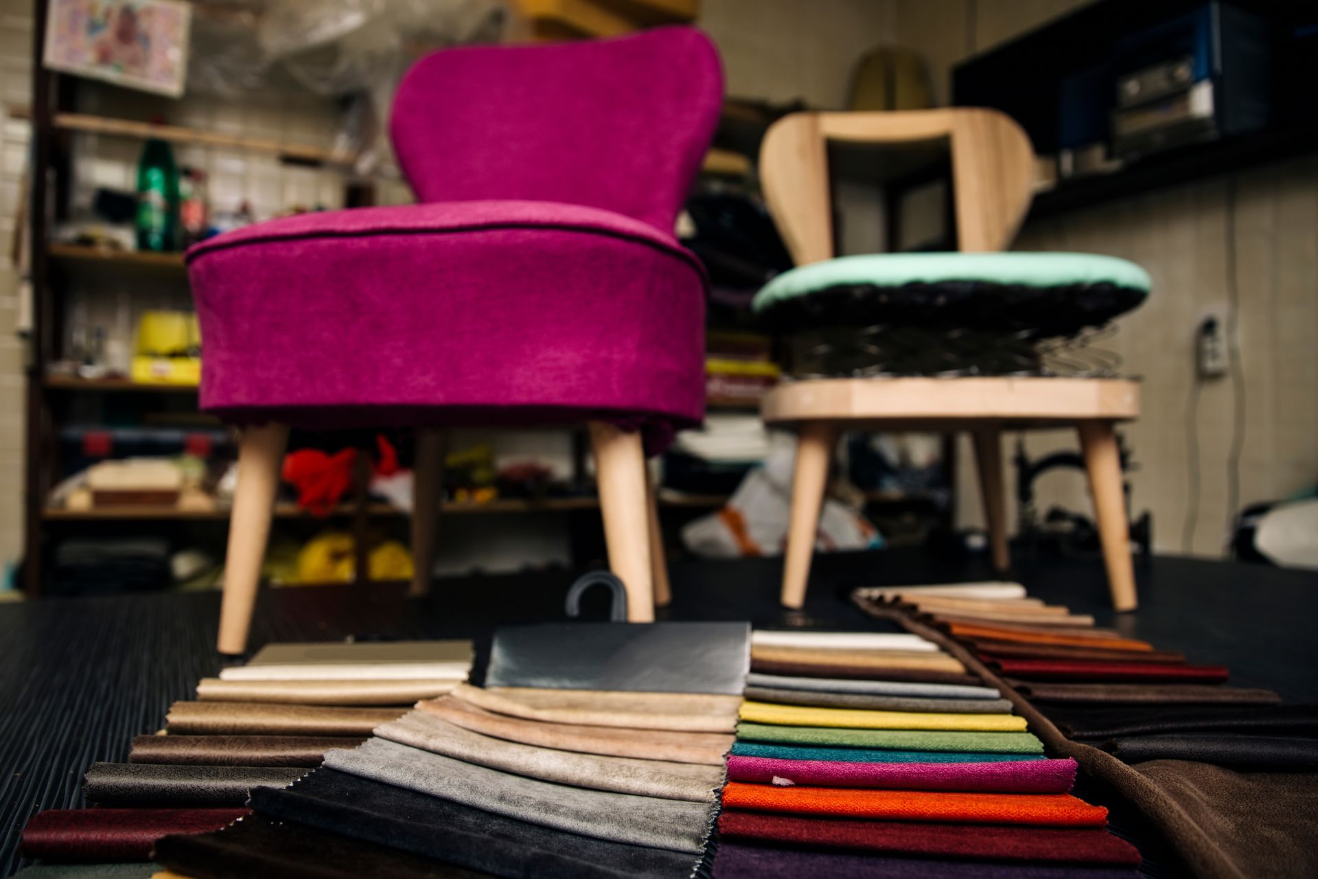 Fauteuil en cours de restauration