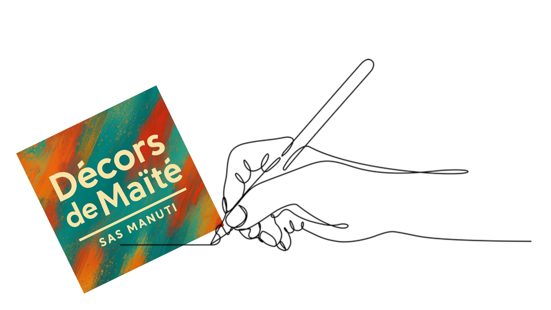 Dessin d'une main tenant un crayon.