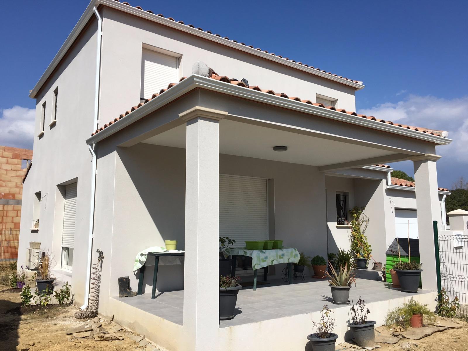 Gouttières alu villa contemporaine Hérault