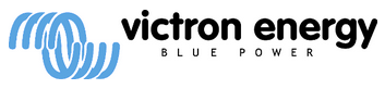 El logotipo de Victron Energy Blue Power se muestra sobre un fondo blanco.