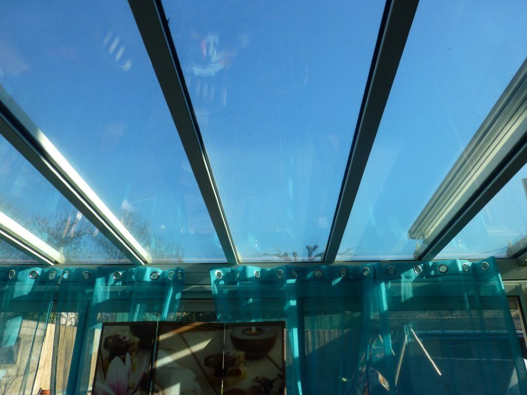 Plafond véranda en verre