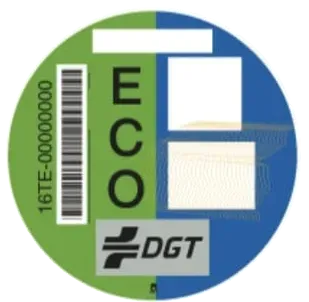 Etiqueta ecológica circular para vehículos 