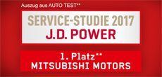 Service-Studie 2017 J.D. Power 1.Platz Mitsubishi Motors