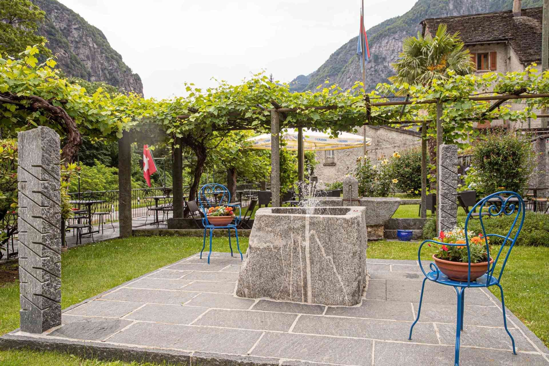 Un piatto di spaghetti al pomodoro su uno sfondo giallo e nero.