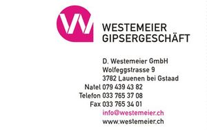 Visitenkarte - D. Westemeier GmbH - Lauenen b. Gstaad
