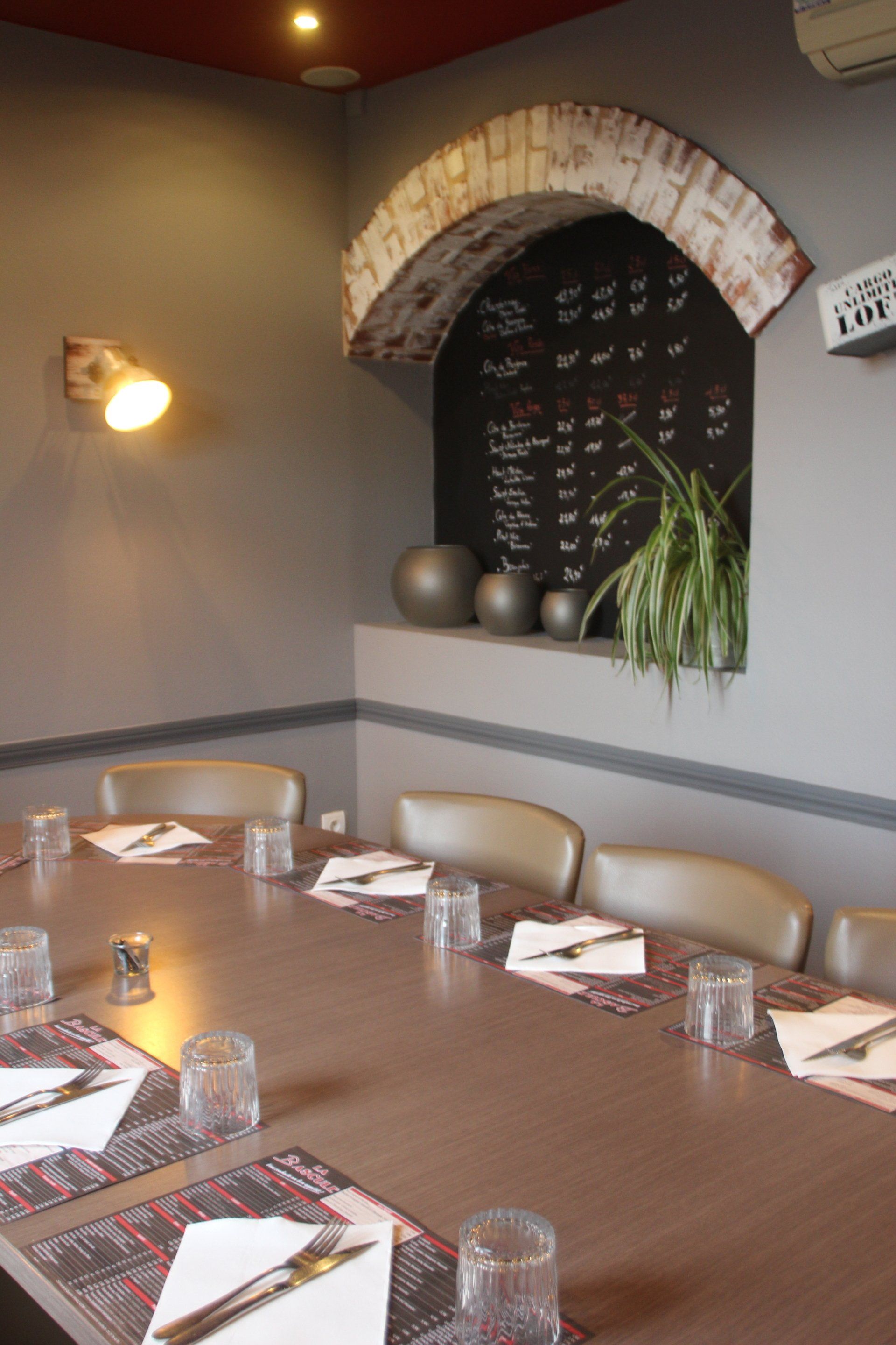 Repas de groupe en salle