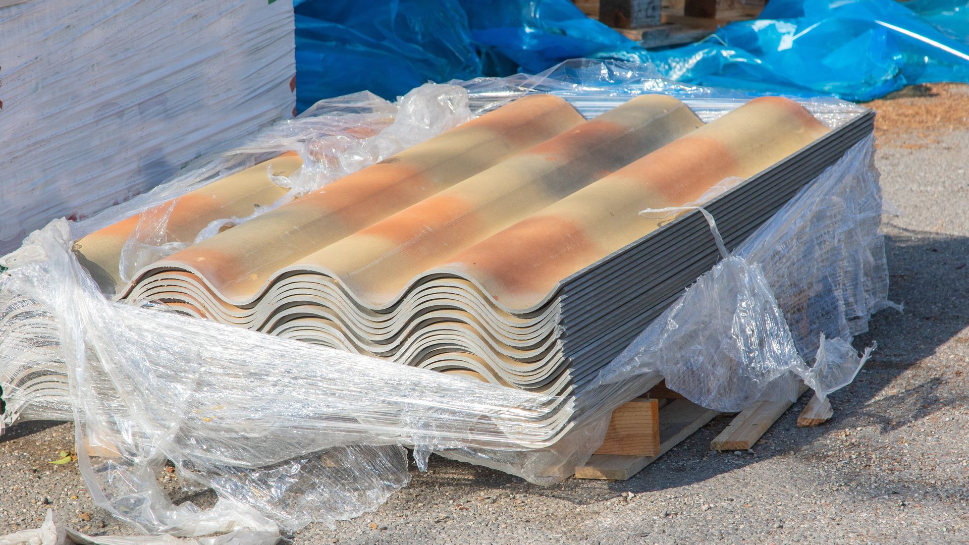 Pile de plaques en fibrociment
