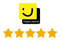 Logo Pages Jaunes et étoiles d'avis