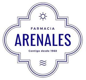 A logo for farmacia arenales contigo desde 1988