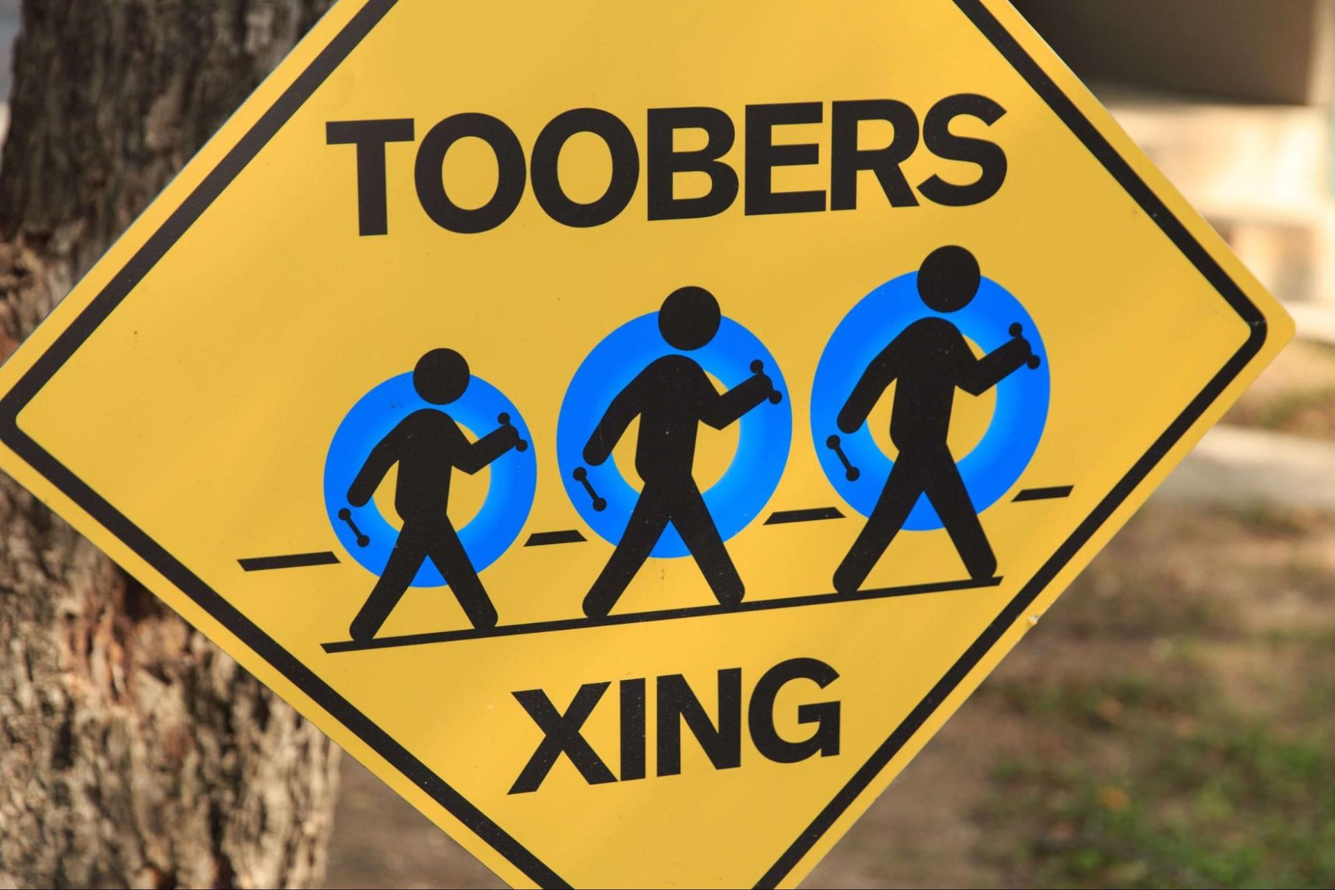 A sign for tubers in Summer Texas.