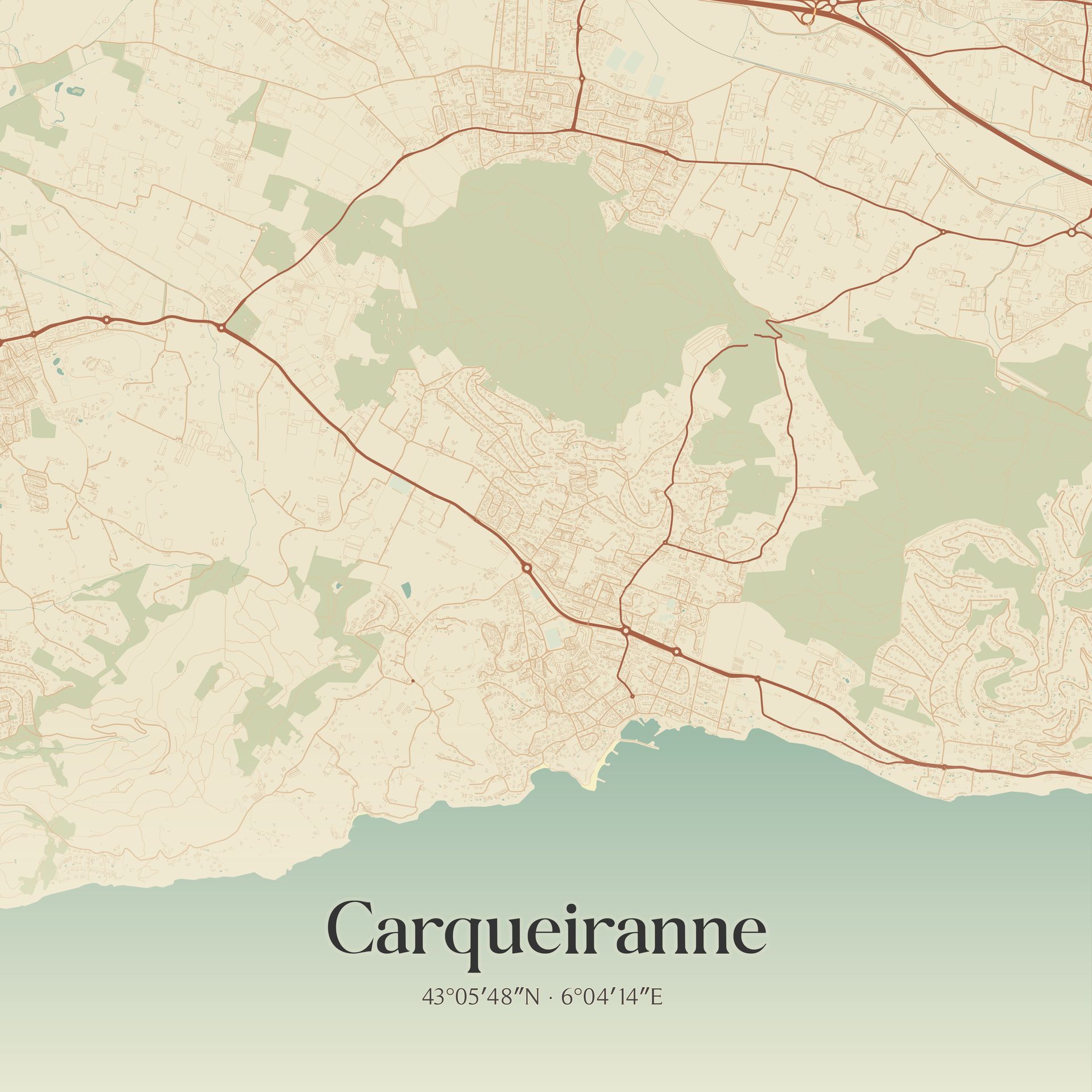 Carte de Carqueiranne.