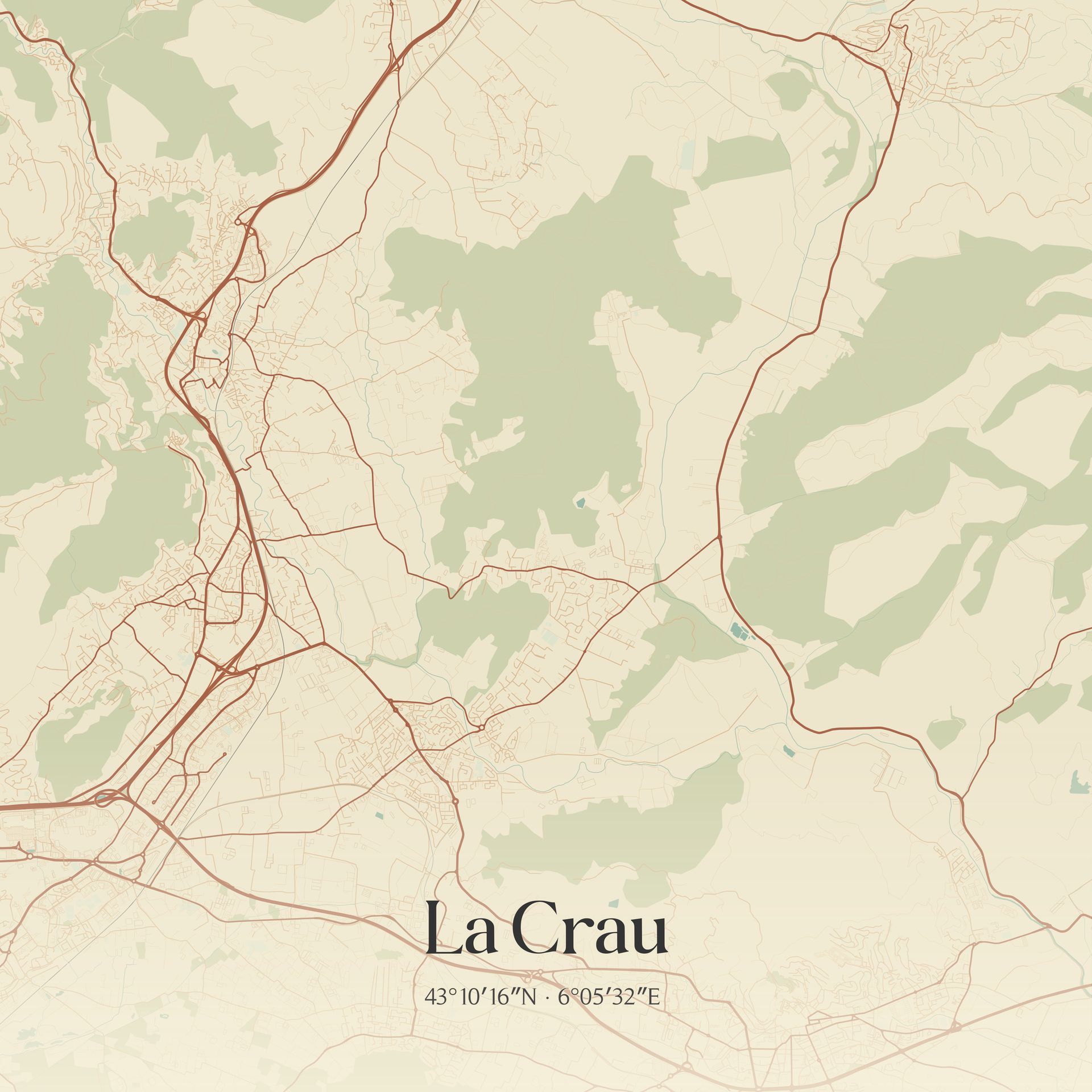 Carte de La Crau.