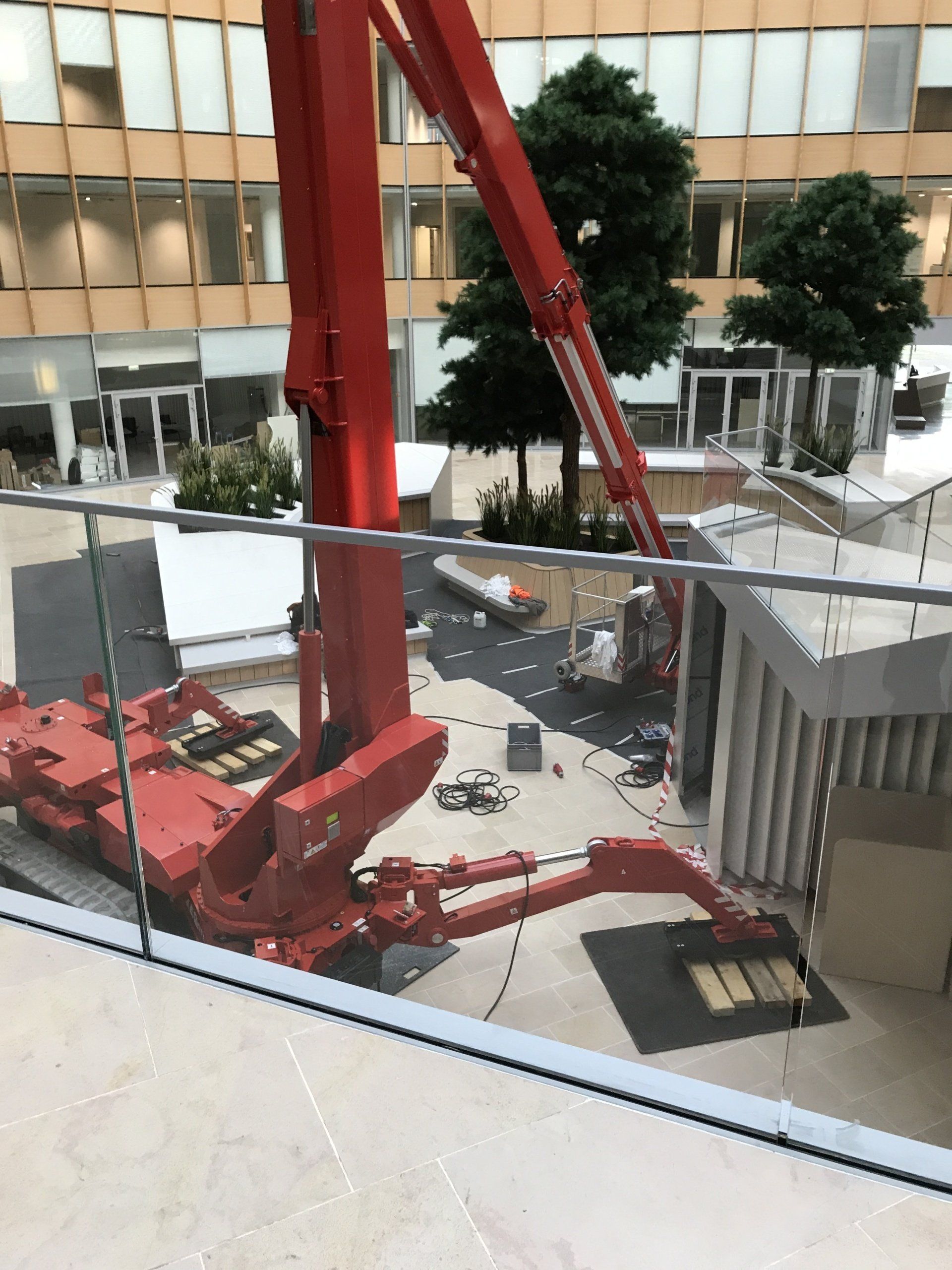 Nacelle élévatrice pour nettoyage de vitres