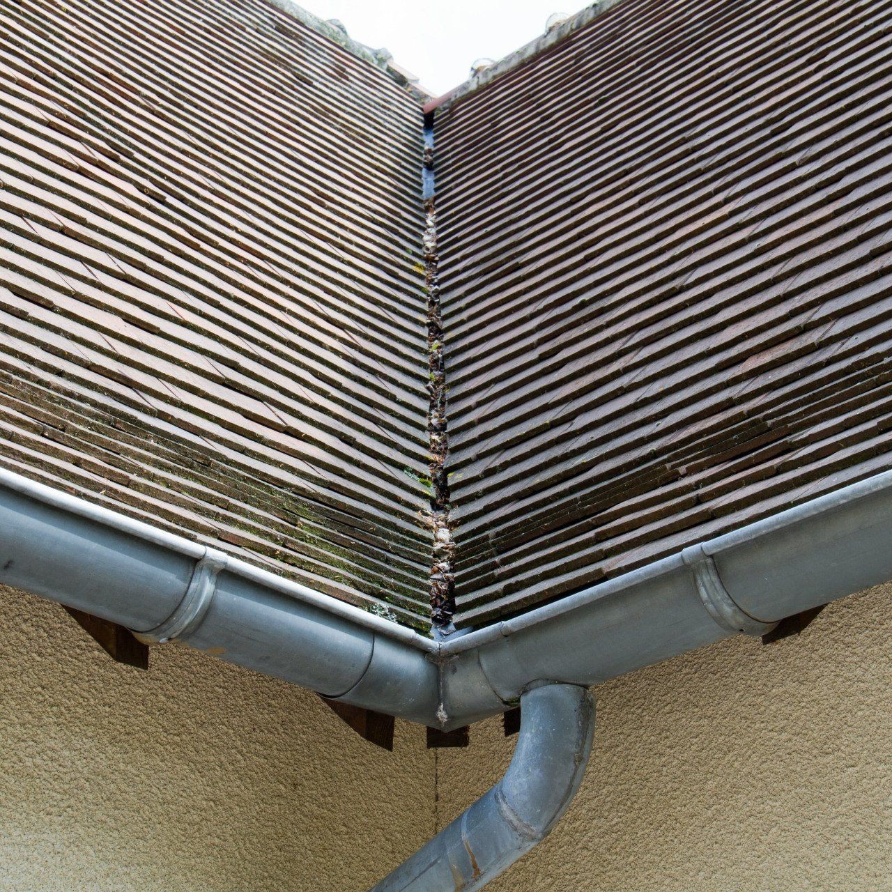 Des gouttières vieillissantes.