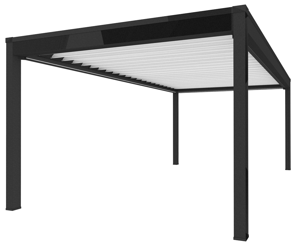 Une pergola en alu noir