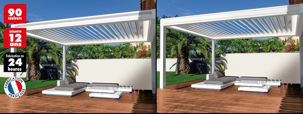 Illustration 3D de deux pergolas