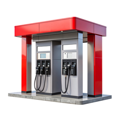 Une pompe à essence en 3D