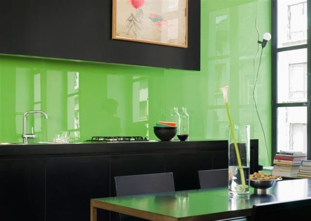 grün lackiertes Glas