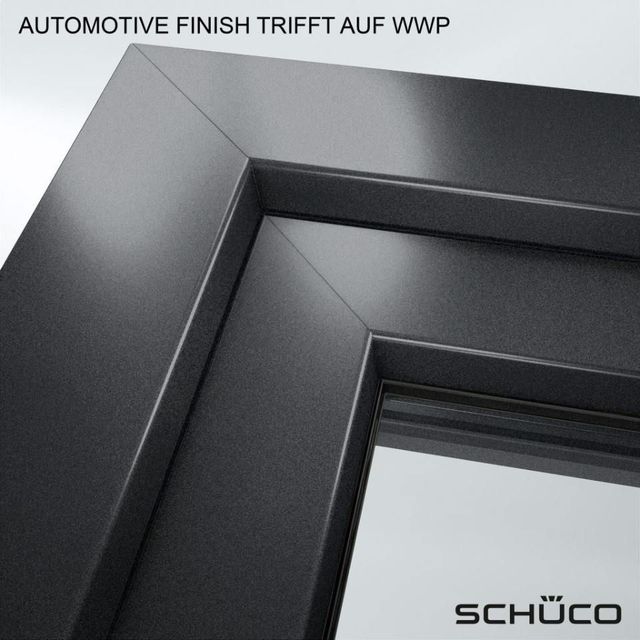 Schwarze Fensterrahmen