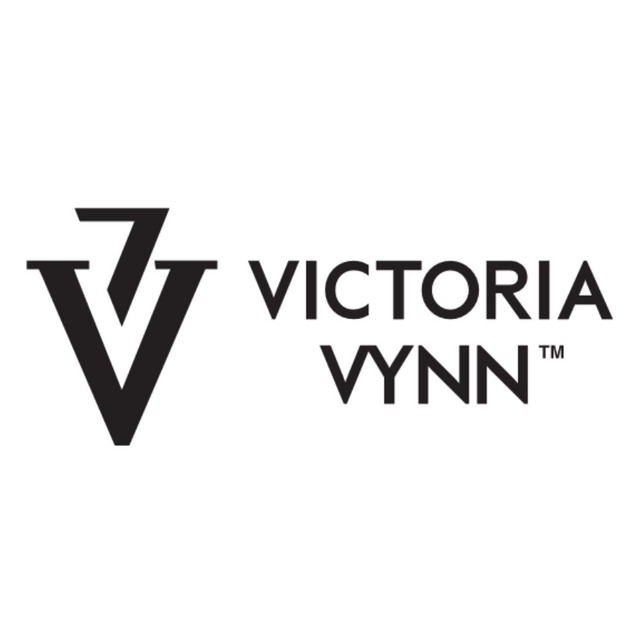 Un logotipo en blanco y negro para Victoria Vynn