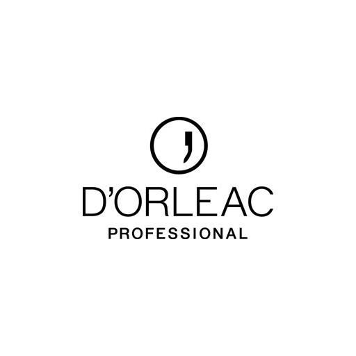 Un logotipo en blanco y negro para d'orleac professional sobre un fondo blanco.