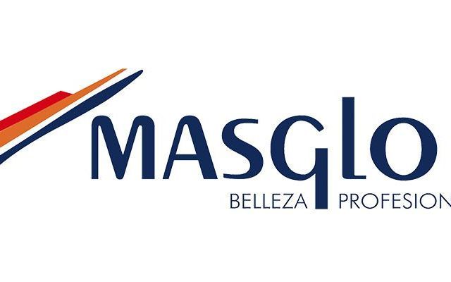 A blue and orange logo for masglo belleza profesion