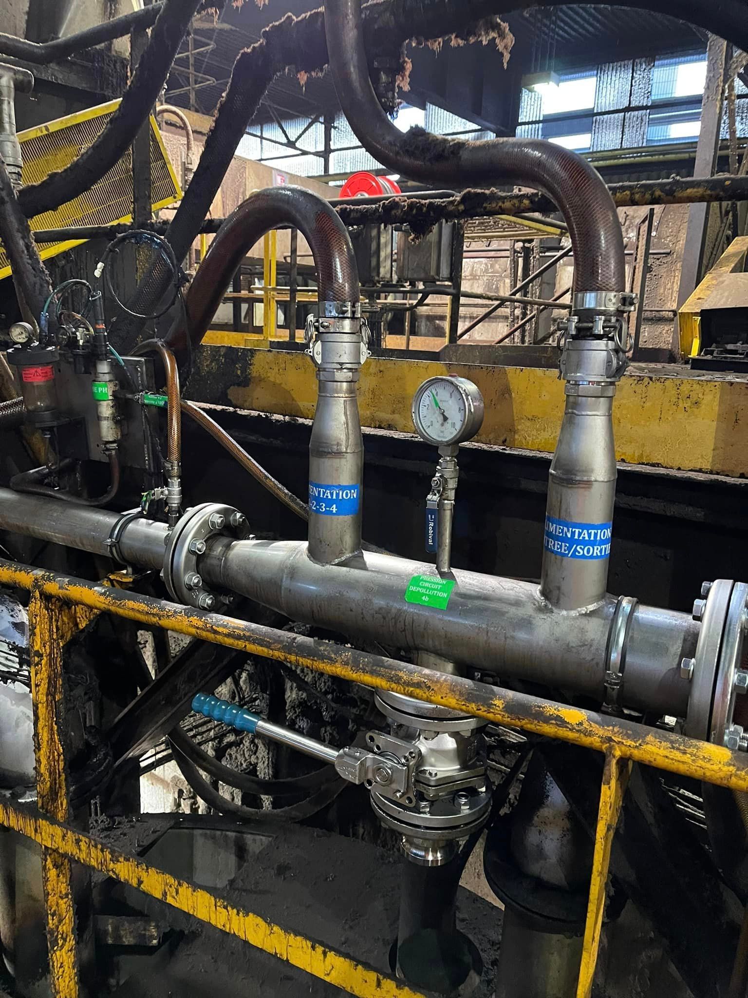 Machine industrielle après nettoyage cryogénique.