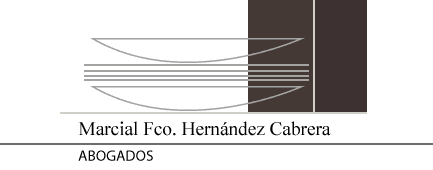 Logo for Marcial Fco. Hern&aacute;ndez Cabrera Abogados with abstract gray line art on a white background