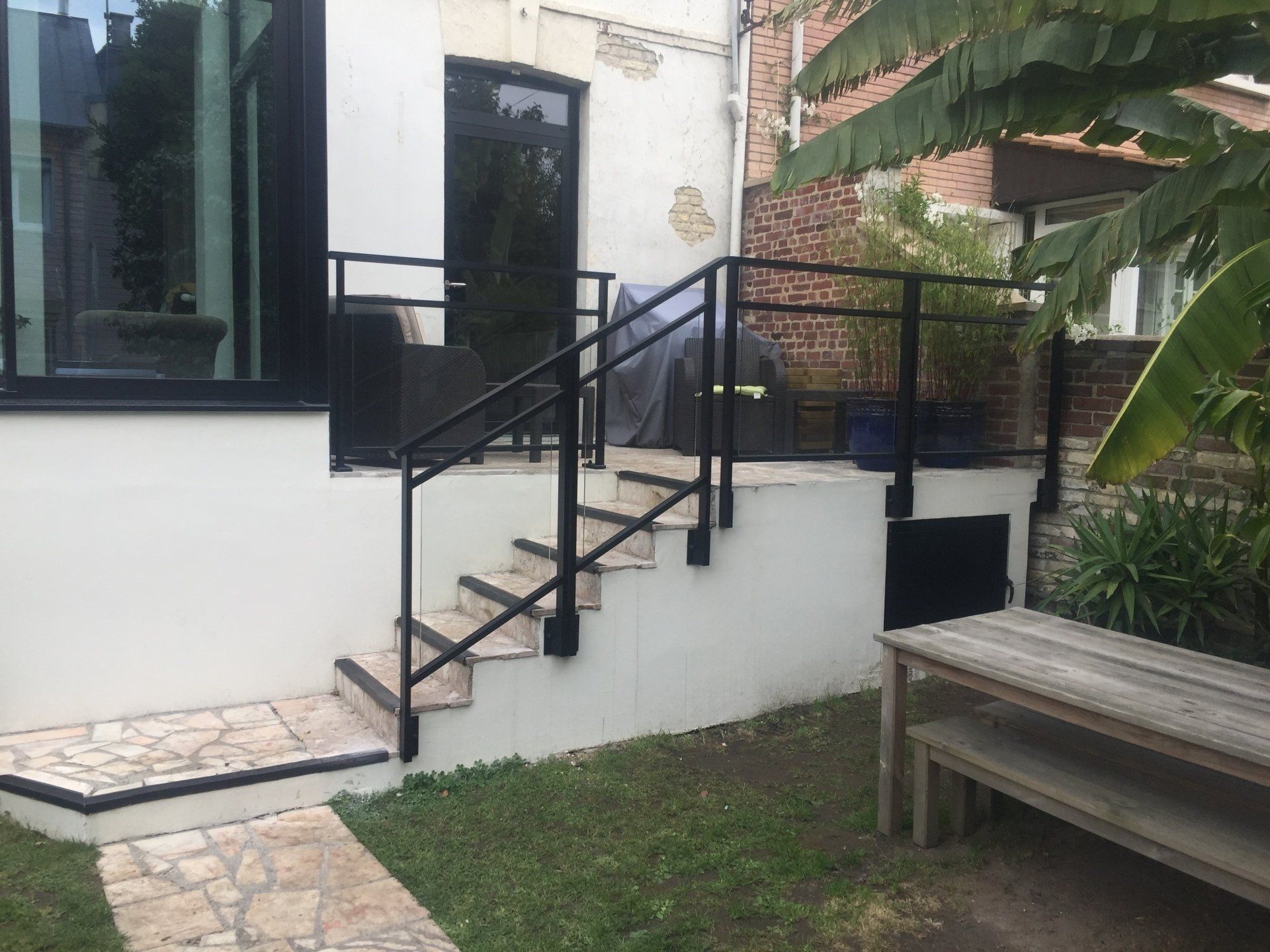 Garde-corps en alu - rampe d'escalier