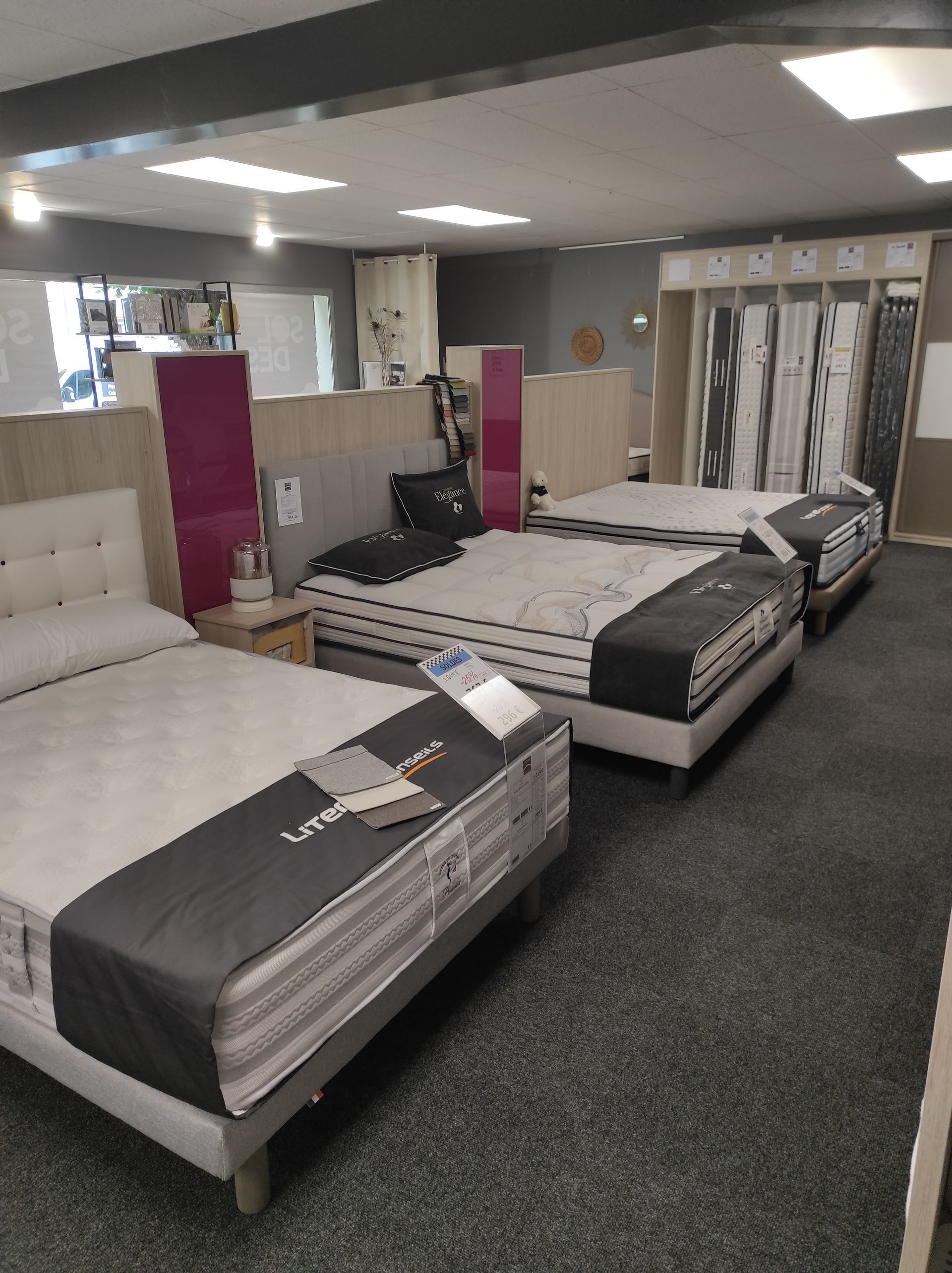 Différent lit exposé