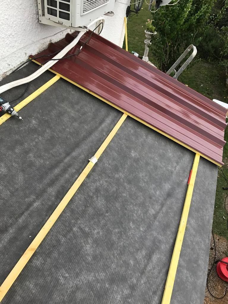 Pose de toiture bac acier