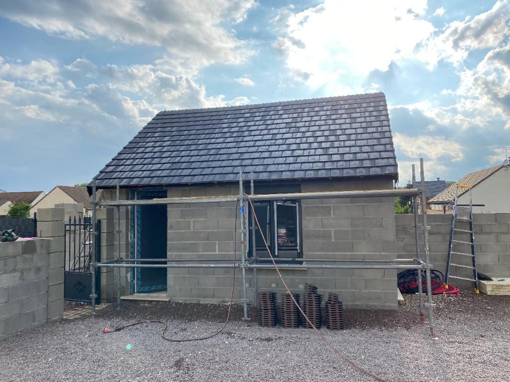 Construction de toiture pour un garage