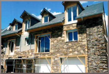 Rénovation facade avec nouvelle pierre