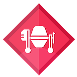 Icône d'engin de maçonnerie pour symboliser les travaux de constrcution