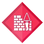 Icône de matériel de maçon pour symboliser les travaux de maçonnerie