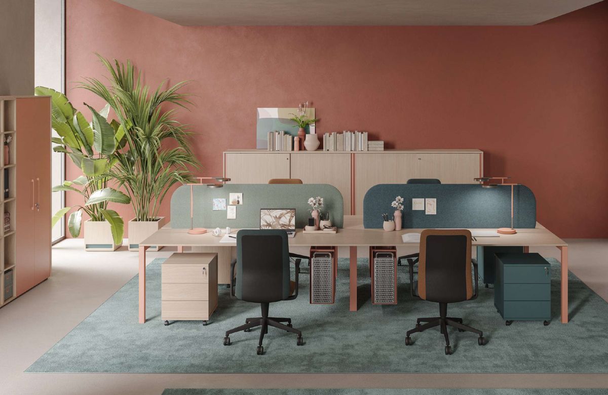 Bureau dans des teintes pastel