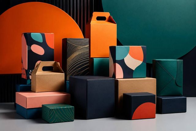 Cajas de cartón surtidas para envíos