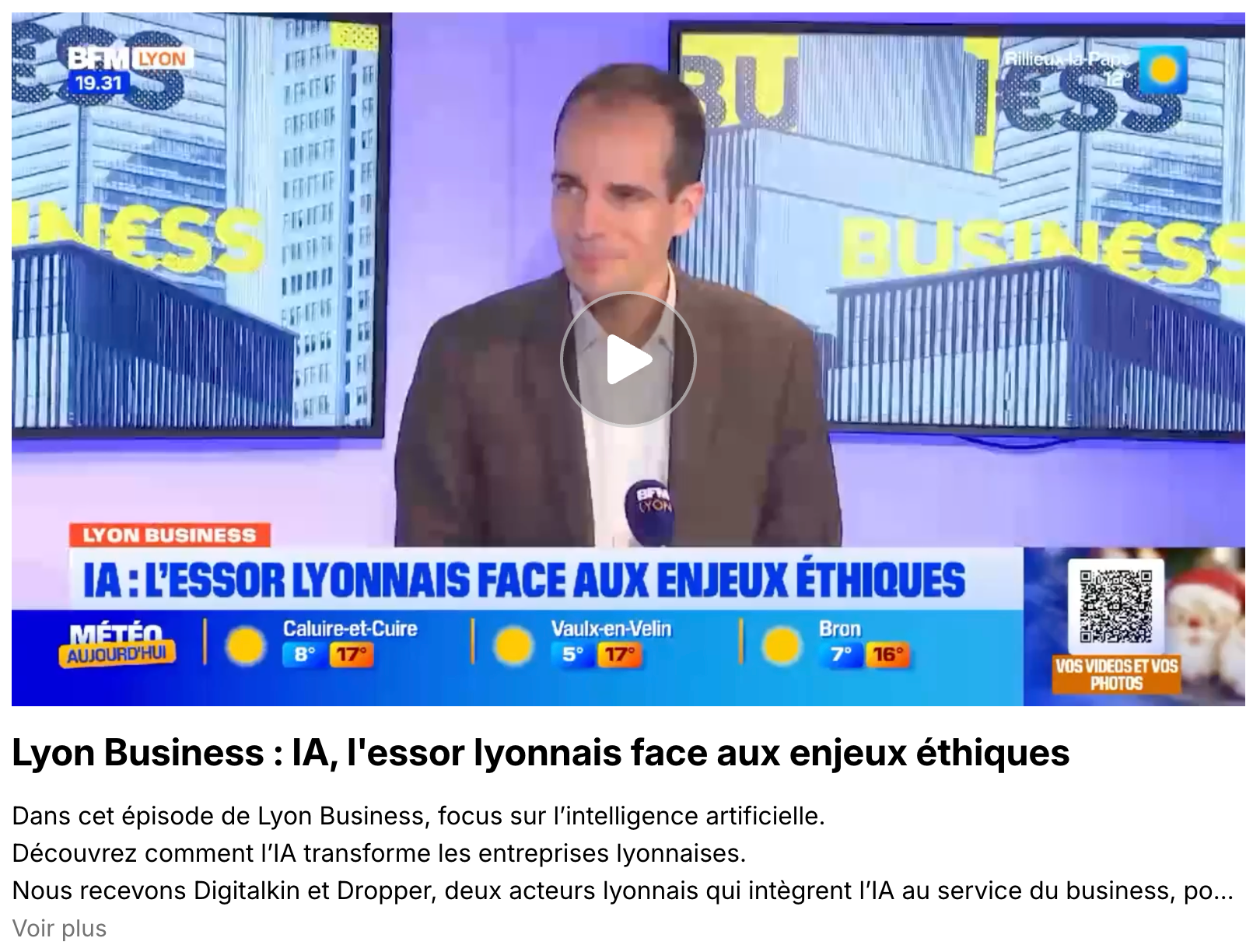 Emmanuel Thery at BFM Lyon - Exclusive interview