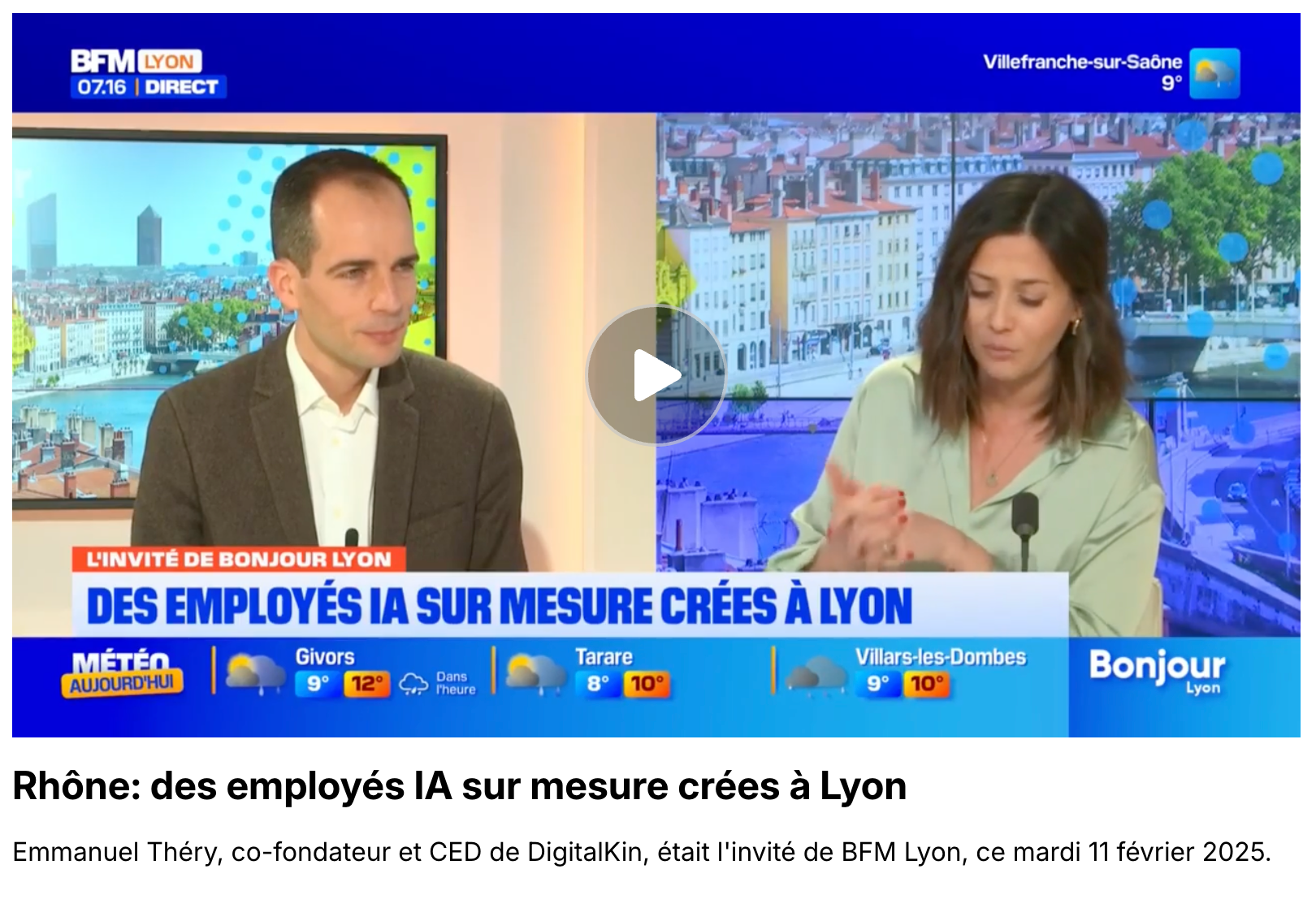 Emmanuel Thery at BFM Lyon - Exclusive interview
