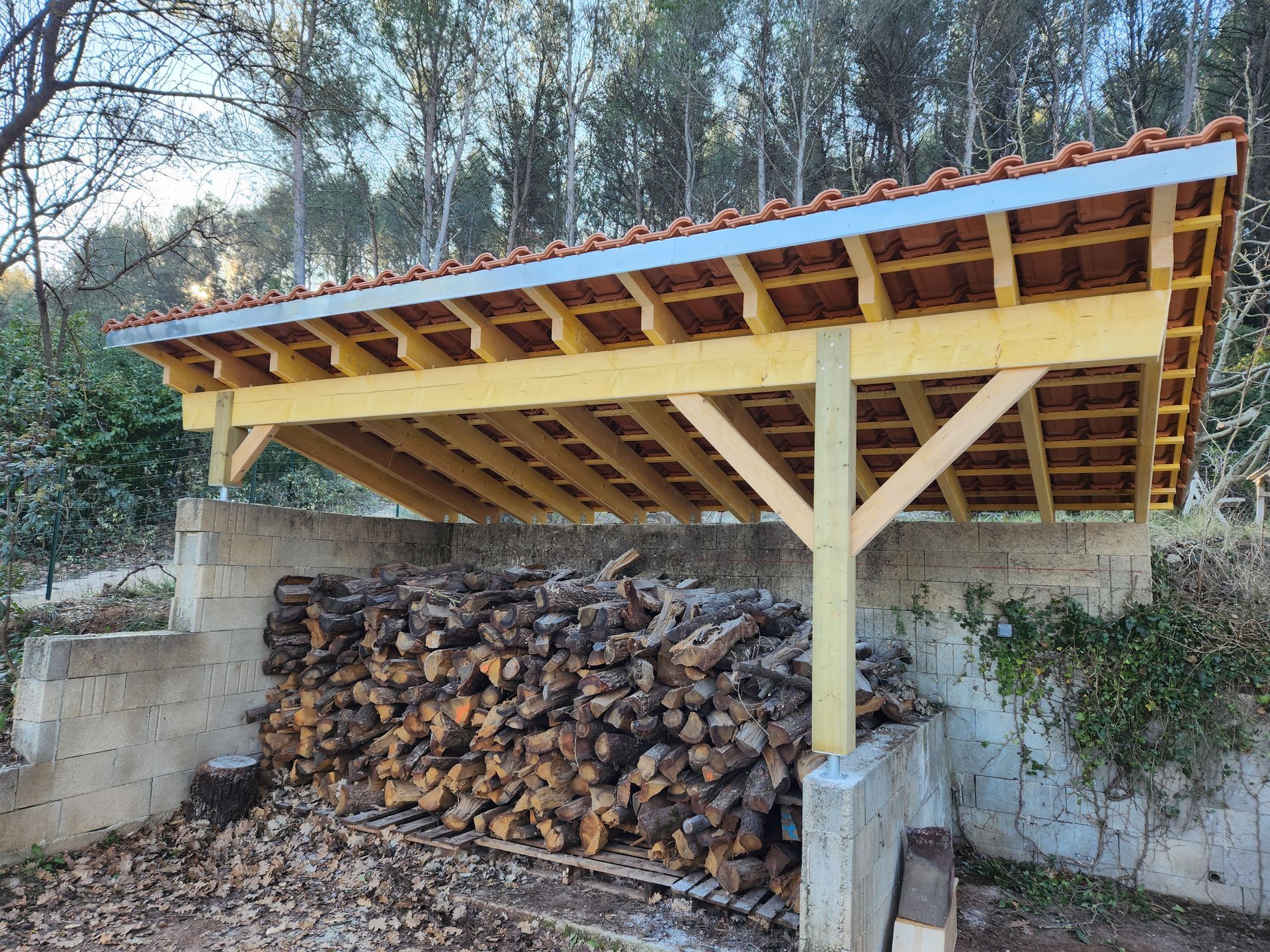 Image d'une charpente en bois