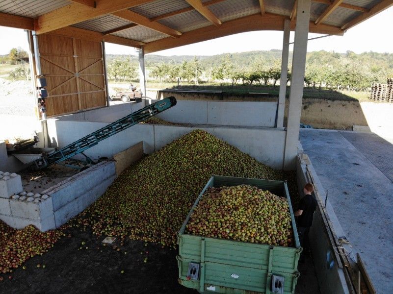 Äpfel in Lagerhalle