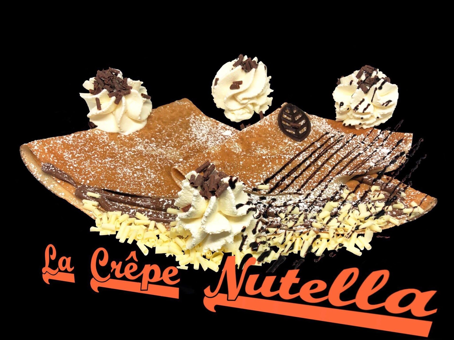 Crêpe au Nutella avec crème chantilly