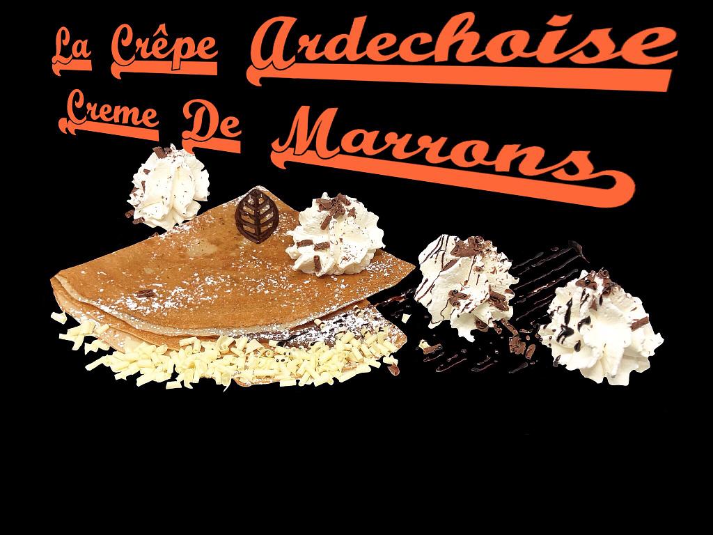 Crêpe à la crème de marrons et chantilly