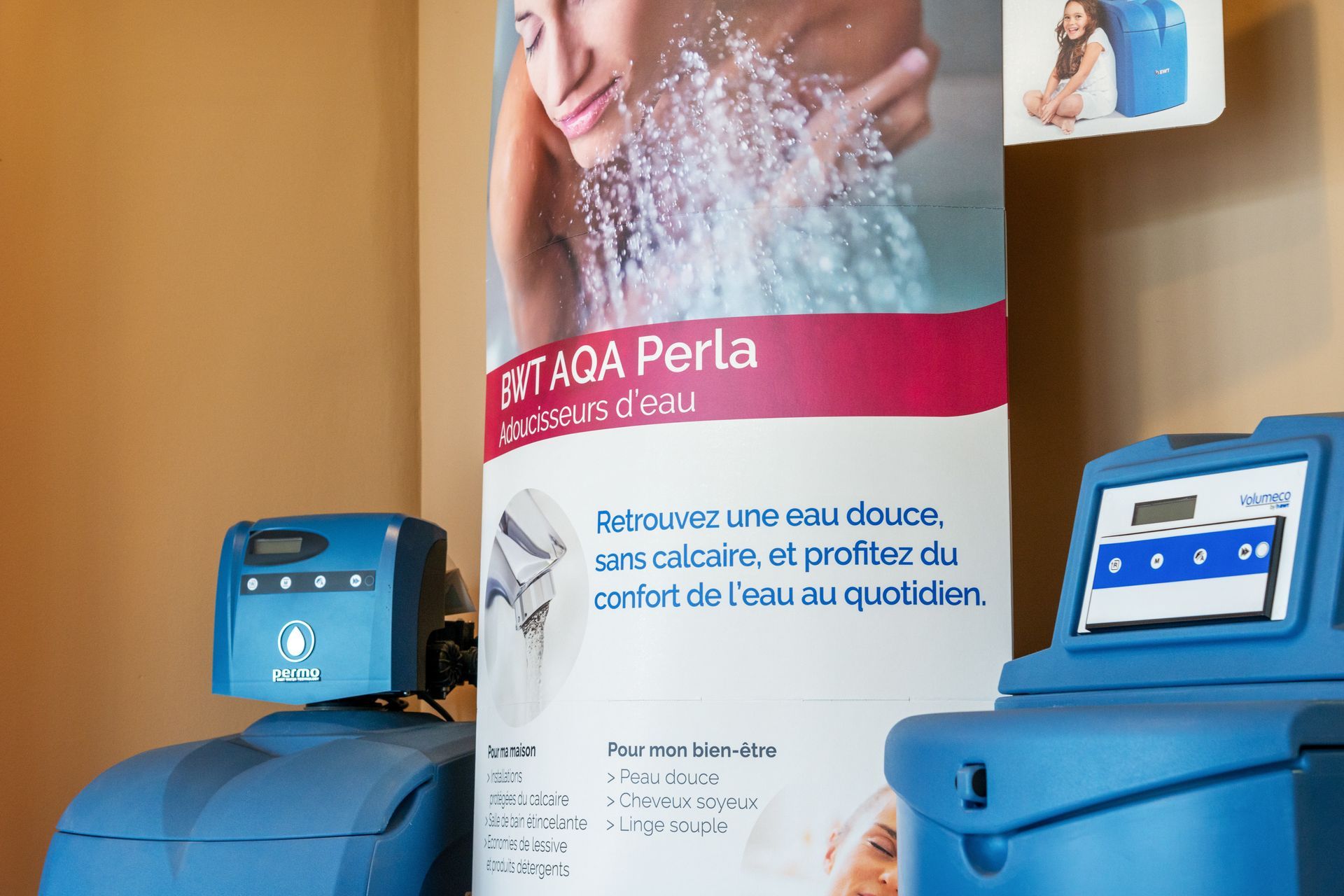 Modèle d'adoucisseur d'eau exposé