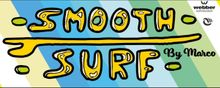 Un dibujo animado de una tabla de surf que dice surf suave