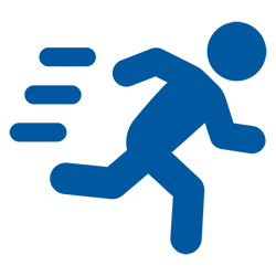 Icon rennende Person