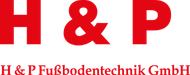 Ein rot-weißes Logo für die H & P Fußbodentechnik GmbH