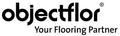 Ein schwarz-weißes Logo für Objectfloor, ein Bodenbelagsunternehmen.