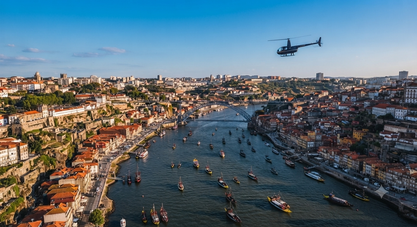Aerial Panoramic View of Porto
